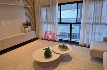 Apartamento com 3 dormitórios à venda, 143 m² por R$ 1.850.000,00 - Aparecida - Santos/SP