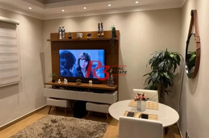 Apartamento com 2 dormitórios à venda, 77 m² por R$ 420.000,00 - Vila Matias - Santos/SP