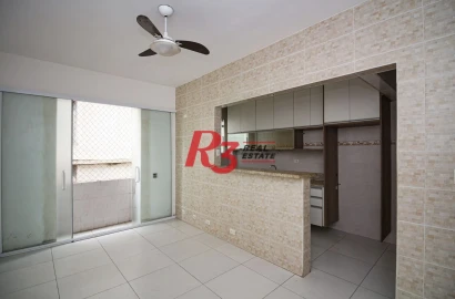 Apartamento com 2 dormitórios, 89 m² - venda por R$ 510.000,00 ou aluguel por R$ 3.200,00/mês - Boqueirão - Santos/SP