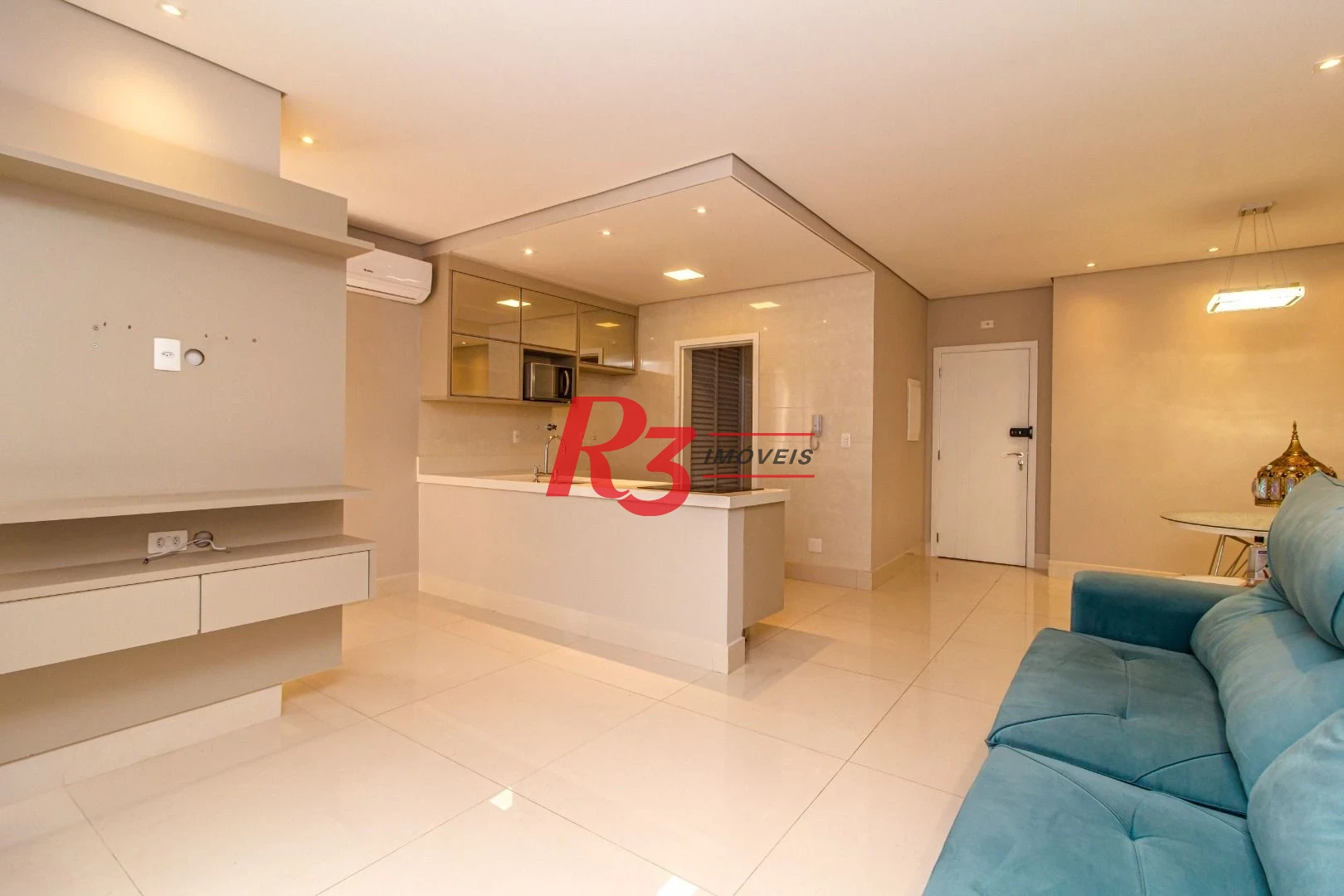 Apartamento com 1 dormitório para alugar, 68 m² por R$ 9.000,00/mês - Aparecida - Santos/SP
