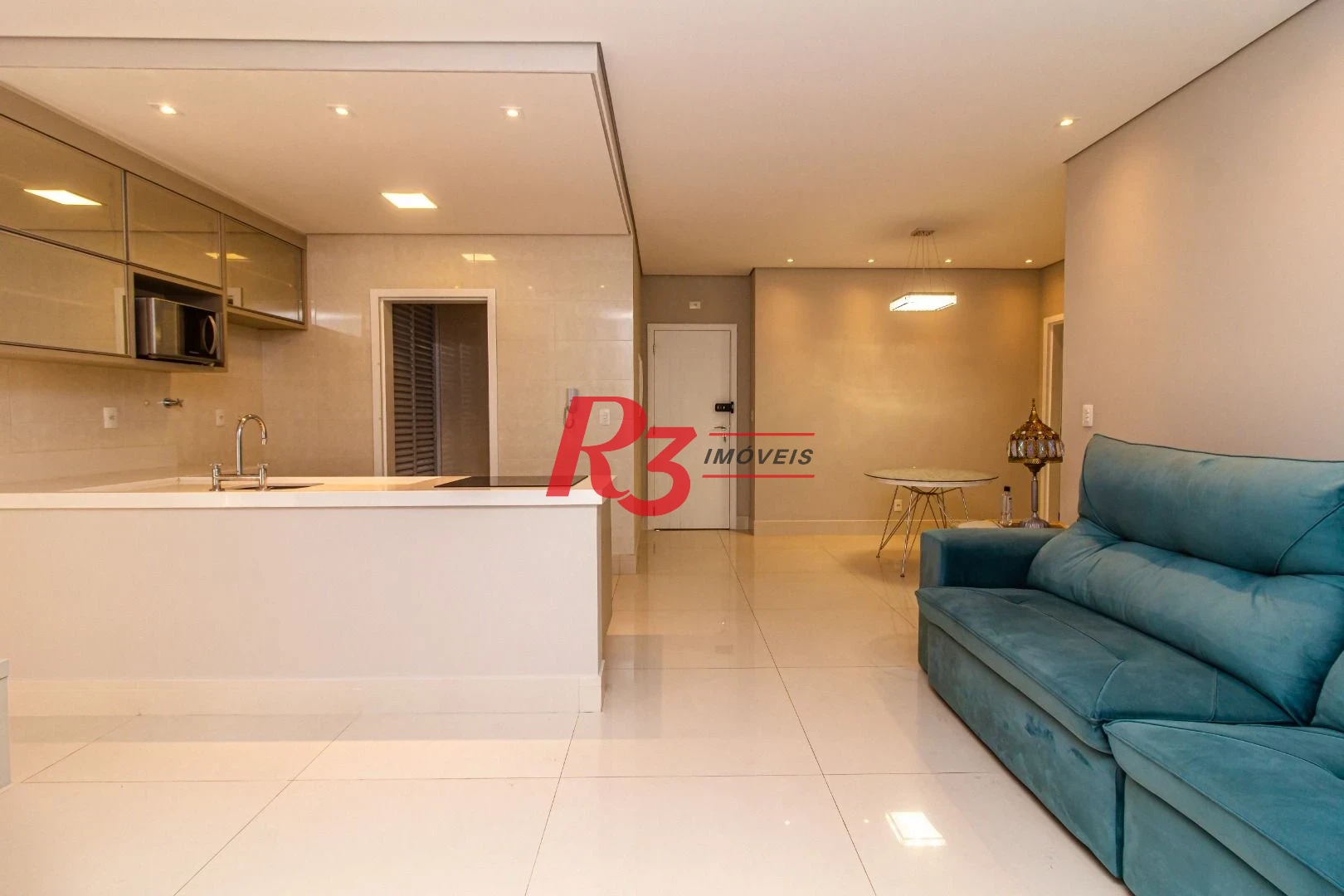Apartamento com 1 dormitório para alugar, 68 m² por R$ 9.000,00/mês - Aparecida - Santos/SP