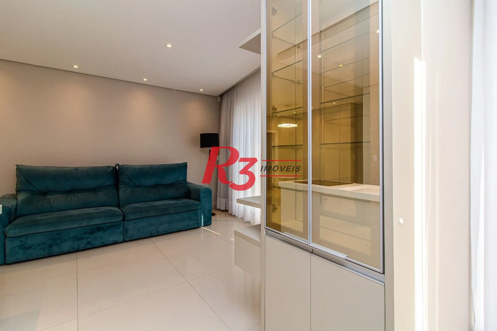Apartamento com 1 dormitório para alugar, 68 m² por R$ 9.000,00/mês - Aparecida - Santos/SP