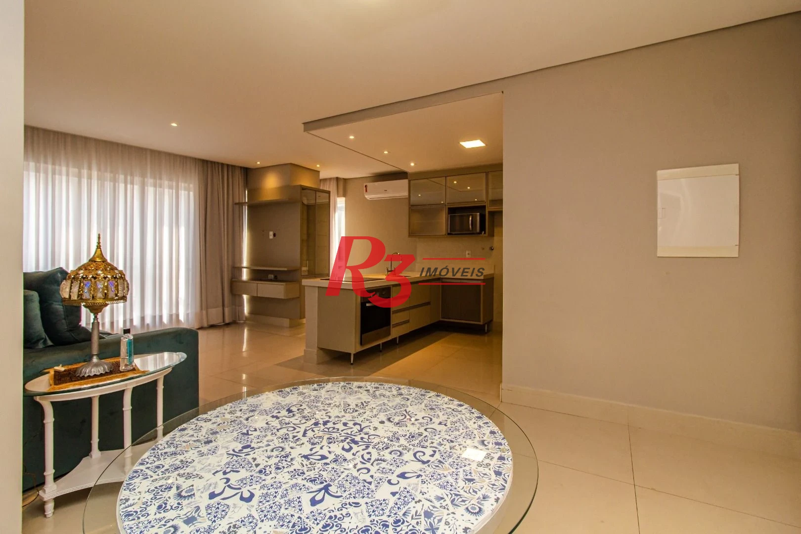 Apartamento com 1 dormitório para alugar, 68 m² por R$ 9.000,00/mês - Aparecida - Santos/SP