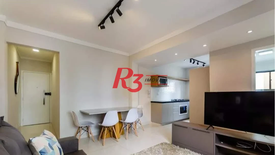 Apartamento para alugar, 78 m² por R$ 5.000,00/mês - Pompéia - Santos/SP