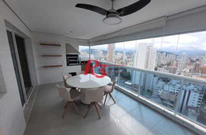 Apartamento com 3 dormitórios à venda, 143 m² por R$ 2.250.000,00 - Boqueirão - Santos/SP