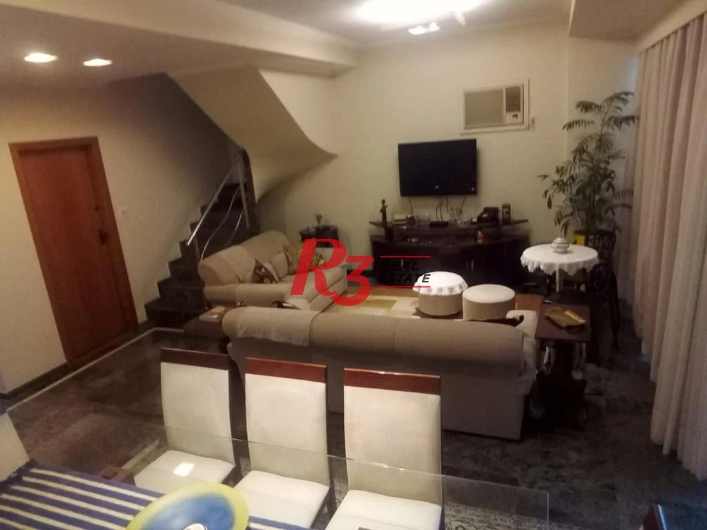 Apartamento Duplex com 3 dormitórios à venda, 200 m² por R$ 1.200.000,00 - Gonzaga - Santos/SP