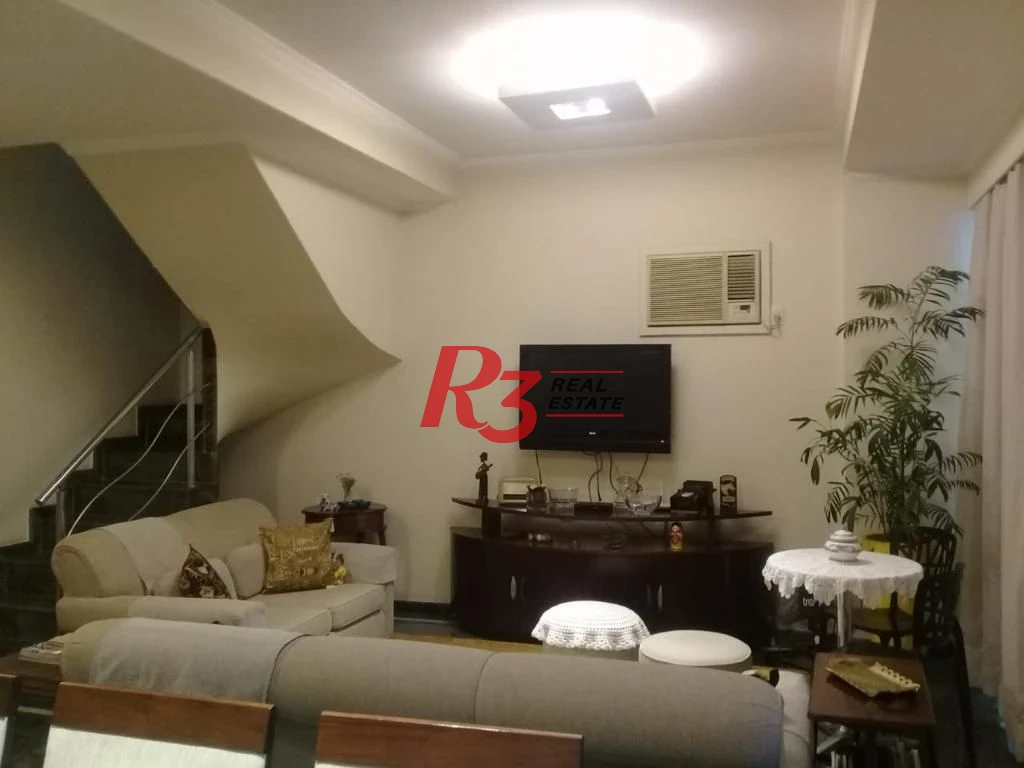 Apartamento Duplex com 3 dormitórios à venda, 200 m² por R$ 1.200.000,00 - Gonzaga - Santos/SP