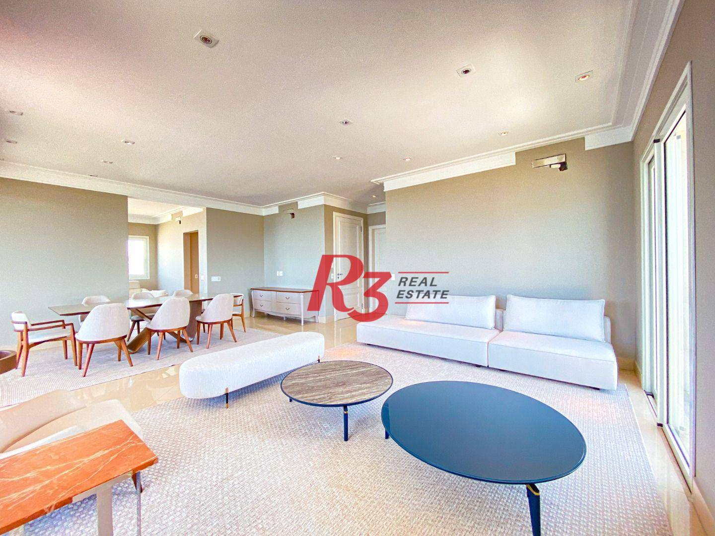 Apartamento com 4 suítes à venda, frente mar por R$ 11.000.000 - Gonzaga - Santos/SP