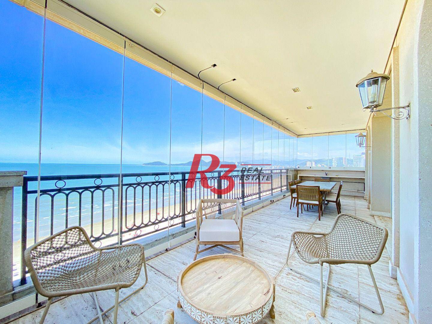 Apartamento com 4 suítes à venda, frente mar por R$ 11.000.000 - Gonzaga - Santos/SP