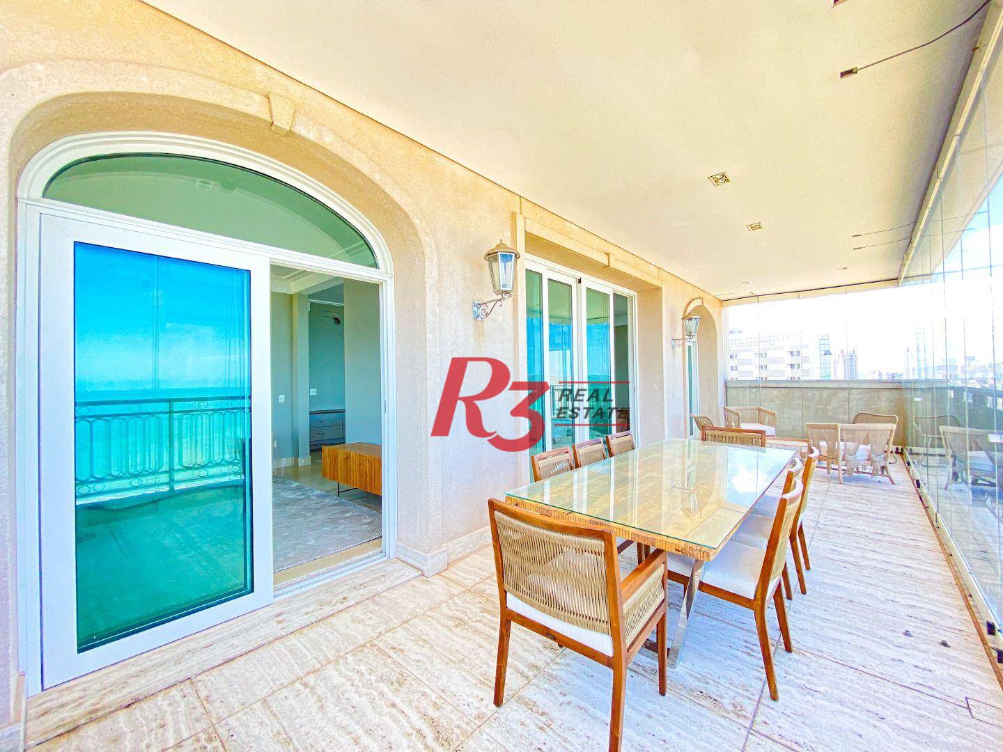 Apartamento com 4 suítes à venda, frente mar por R$ 11.000.000 - Gonzaga - Santos/SP
