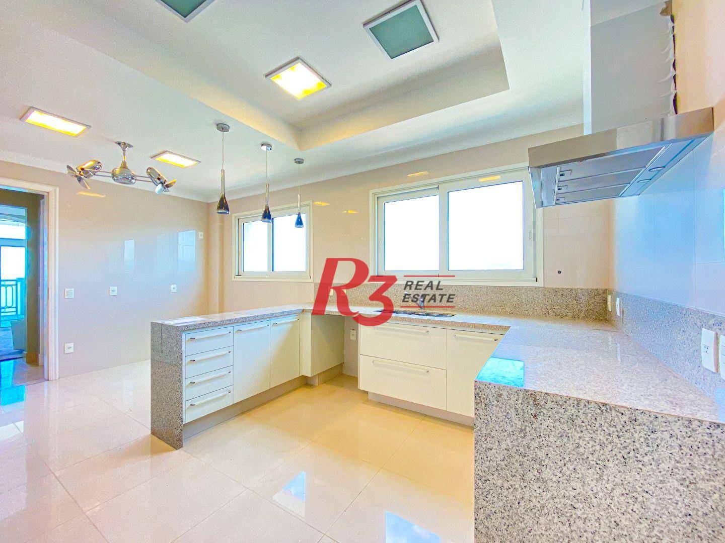 Apartamento com 4 suítes à venda, frente mar por R$ 11.000.000 - Gonzaga - Santos/SP
