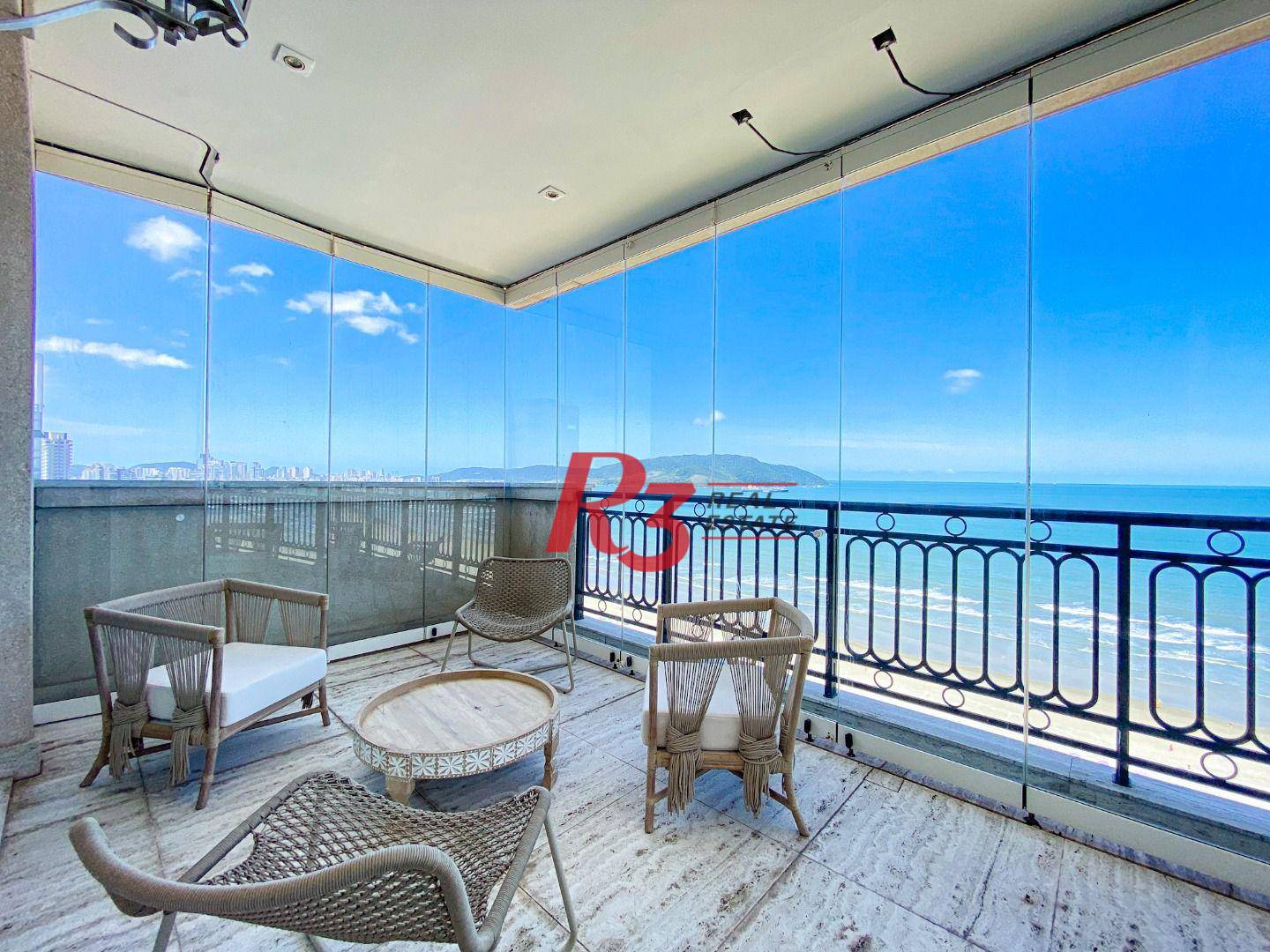 Apartamento com 4 suítes à venda, frente mar por R$ 11.000.000 - Gonzaga - Santos/SP