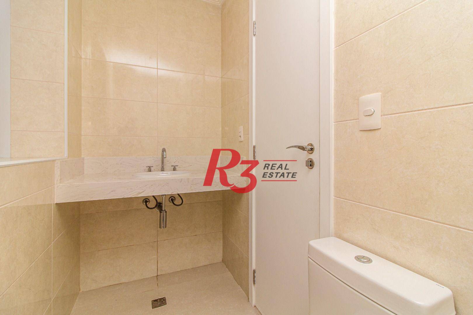 Apartamento com 2 dormitórios para alugar, 96 m² por R$ 10.500,00/mês - Aparecida - Santos/SP