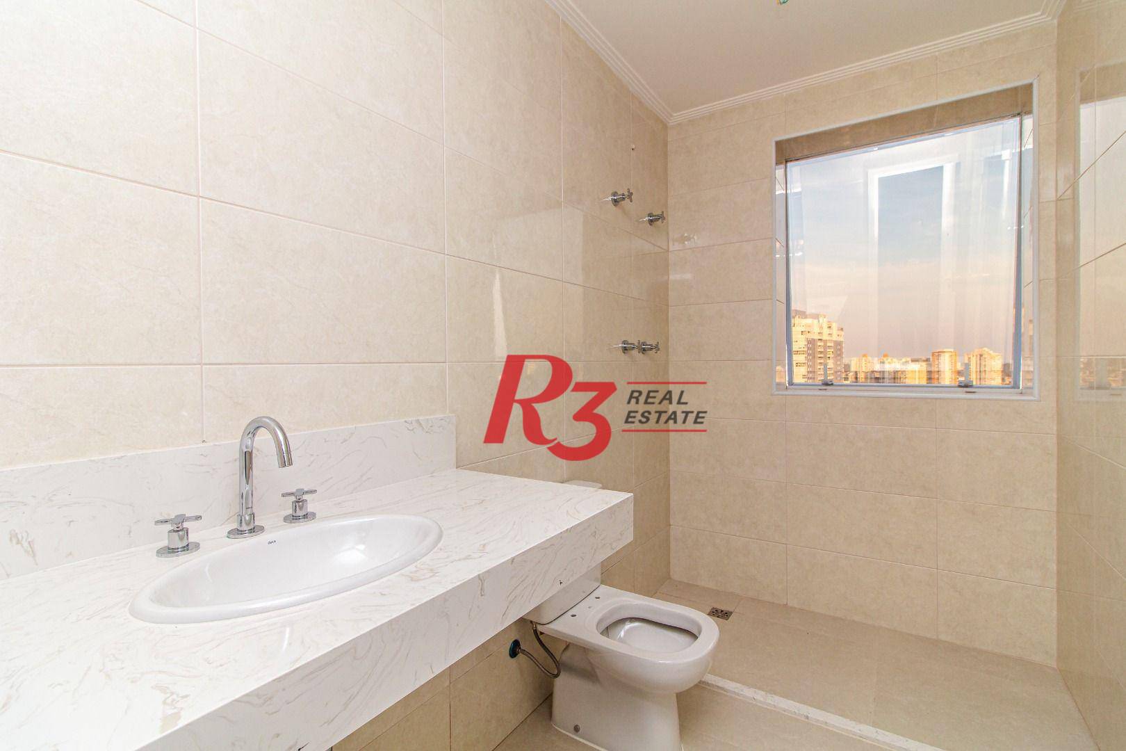 Apartamento com 2 dormitórios para alugar, 96 m² por R$ 10.500,00/mês - Aparecida - Santos/SP