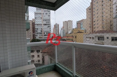 Apartamento com 2 dormitórios para alugar, 81 m² por R$ 5.300,00/mês - Boqueirão - Santos/SP