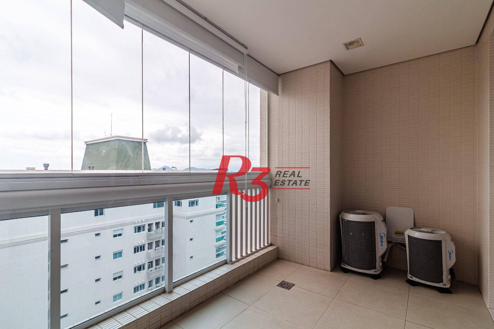Apartamento com 1 dormitório para alugar, 95 m²  - Aparecida - Santos/SP