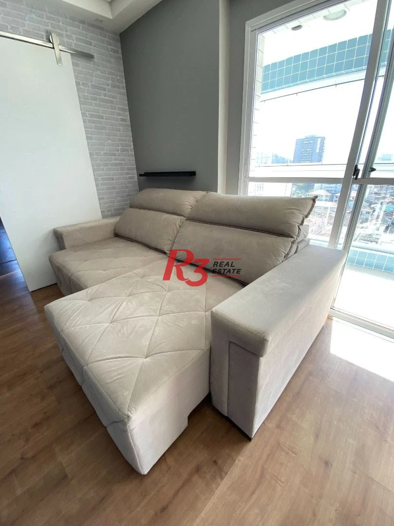 Apartamento com 1 Quarto à venda, 56 m² por R$ 575.000 - Boqueirão - Santos/SP