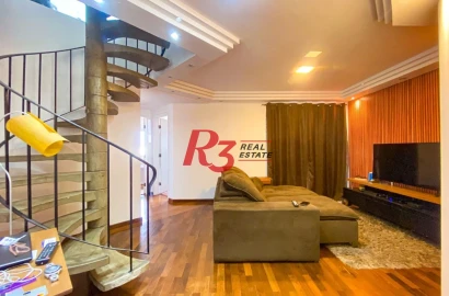 Cobertura com 3 dormitórios, 146 m² - venda por R$ 750.000,00 ou aluguel por R$ 8.268,00/mês - Vila Matias - Santos/SP