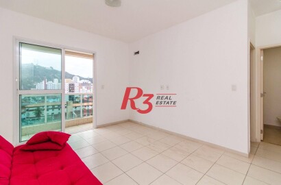 Apartamento com 1 dormitório para alugar, 53 m² - Pompéia - Santos/SP