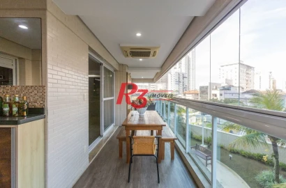 Apartamento com 3 dormitórios, 198 m² - venda por R$ 2.400.000,00 ou aluguel por R$ 16.000,00/mês - Boqueirão - Santos/SP