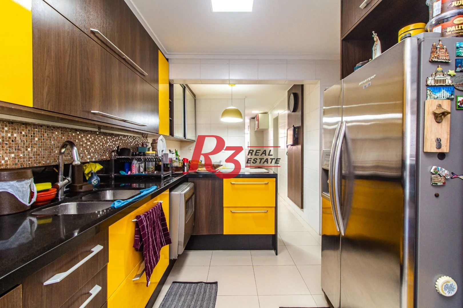 Apartamento com 3 dormitórios para alugar, 198 m² por R$ 12.500,00/mês - Boqueirão - Santos/SP