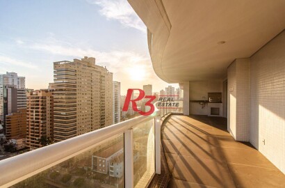 Apartamento com 3 dormitórios à venda, 164 m² - Aparecida - Santos/SP