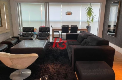 Apartamento com 3 dormitórios à venda, 160 m² - Embaré - Santos/SP