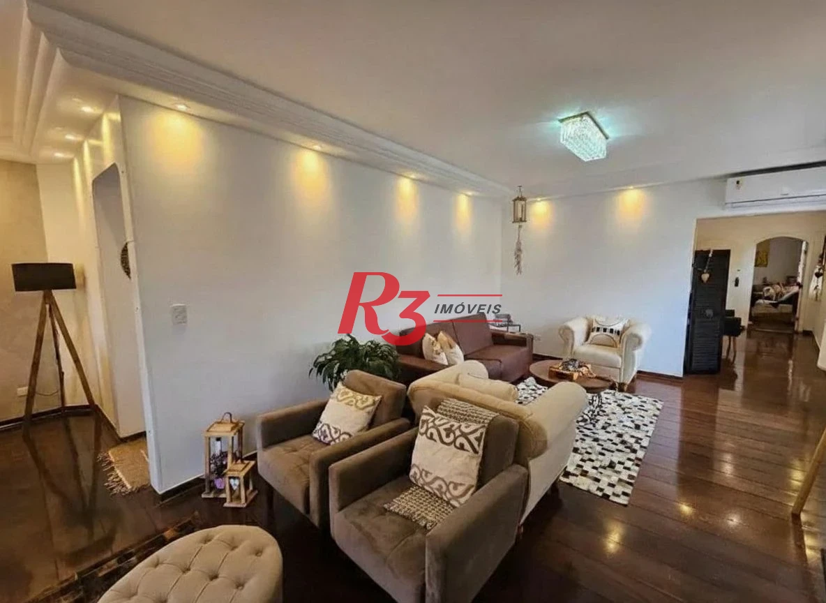 Apartamento com 3 dormitórios à venda, 163 m² por R$ 1.430.000,00 - Ponta da Praia - Santos/SP