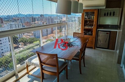 Apartamento com 3 dormitórios à venda, 131 m² - Embaré - Santos/SP