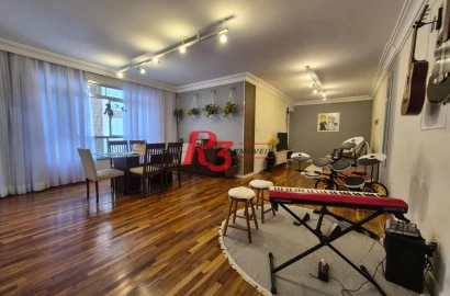 Apartamento com 3 dormitórios à venda, 139 m² por R$ 895.000,00 - Marapé - Santos/SP