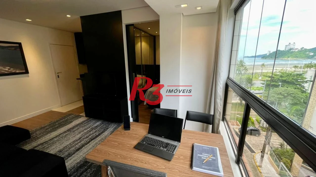 Flat com 1 dormitório, 40 m² - venda por R$ 380.000,00 ou aluguel por R$ 4.000,00/mês - Itararé - São Vicente/SP