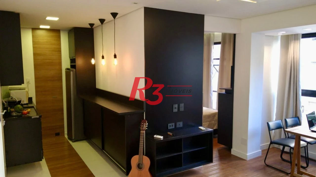 Flat com 1 dormitório, 40 m² - venda por R$ 380.000,00 ou aluguel por R$ 4.000,00/mês - Itararé - São Vicente/SP