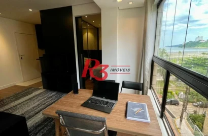 Flat com 1 dormitório, 40 m² - venda por R$ 380.000,00 ou aluguel por R$ 4.000,00/mês - Itararé - São Vicente/SP