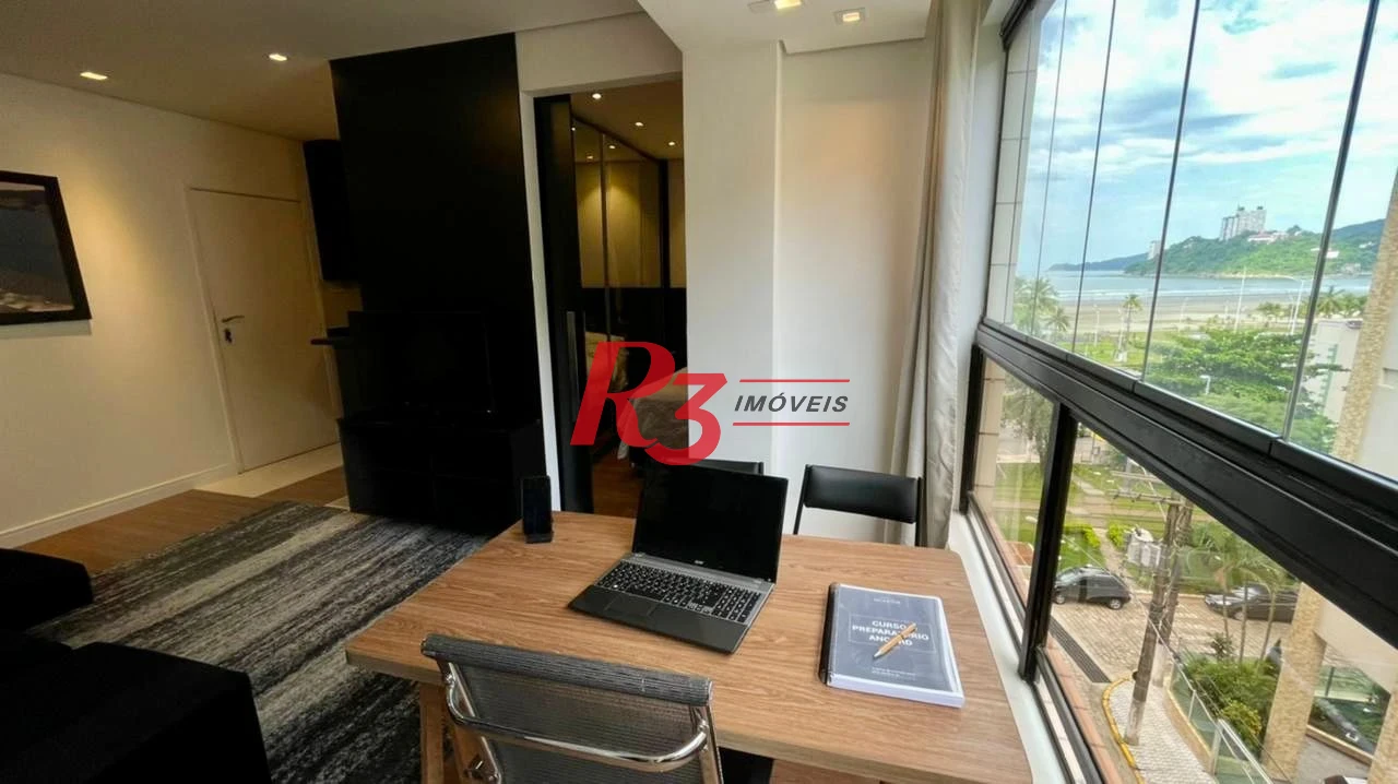 Flat com 1 dormitório, 40 m² - venda por R$ 380.000,00 ou aluguel por R$ 4.000,00/mês - Itararé - São Vicente/SP