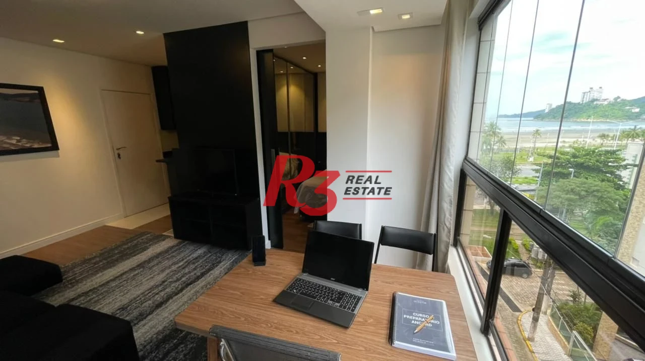 Flat com 1 dormitório, 40 m² - venda por R$ 380.000,00 ou aluguel por R$ 4.400,00/mês - Itararé - São Vicente/SP