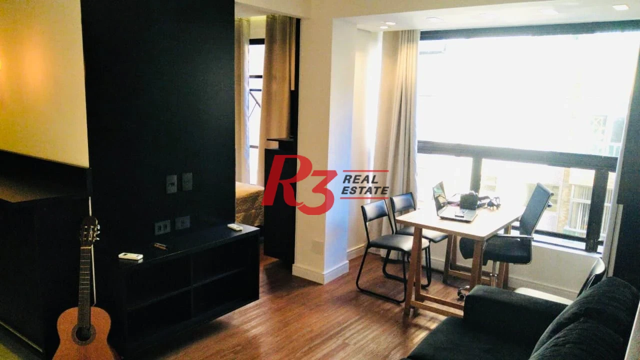 Flat com 1 dormitório, 40 m² - venda por R$ 380.000,00 ou aluguel por R$ 4.400,00/mês - Itararé - São Vicente/SP