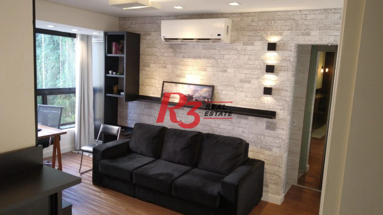 Flat com 1 dormitório, 40 m² - venda por R$ 380.000,00 ou aluguel por R$ 4.400,00/mês - Itararé - São Vicente/SP