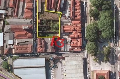 Terreno, 1443 m² - venda por R$ 3.670.000,00 ou aluguel por R$ 23.716,00/mês - Centro - Santos/SP