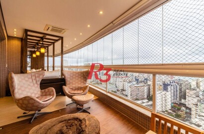 Apartamento com 4 dormitórios à venda, 361 m² por R$ 5.800.000,00 - Boqueirão - Santos/SP