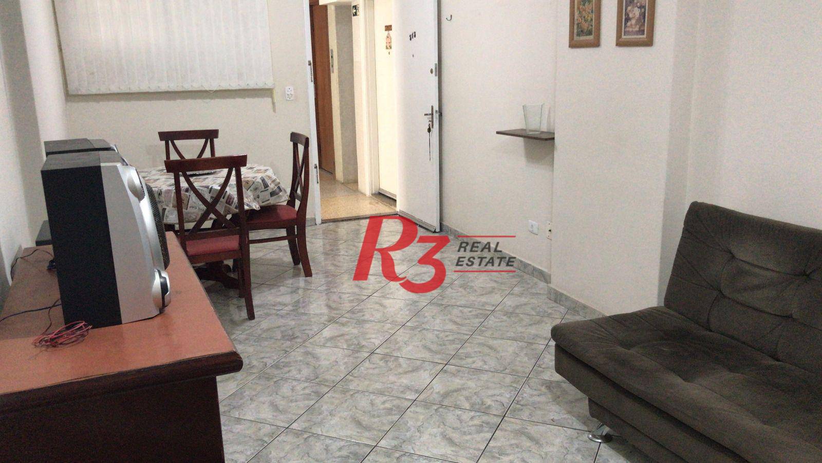 Apartamento com 1 dormitório à venda, 49 m² por R$ 475.000,00 - Aparecida - Santos/SP