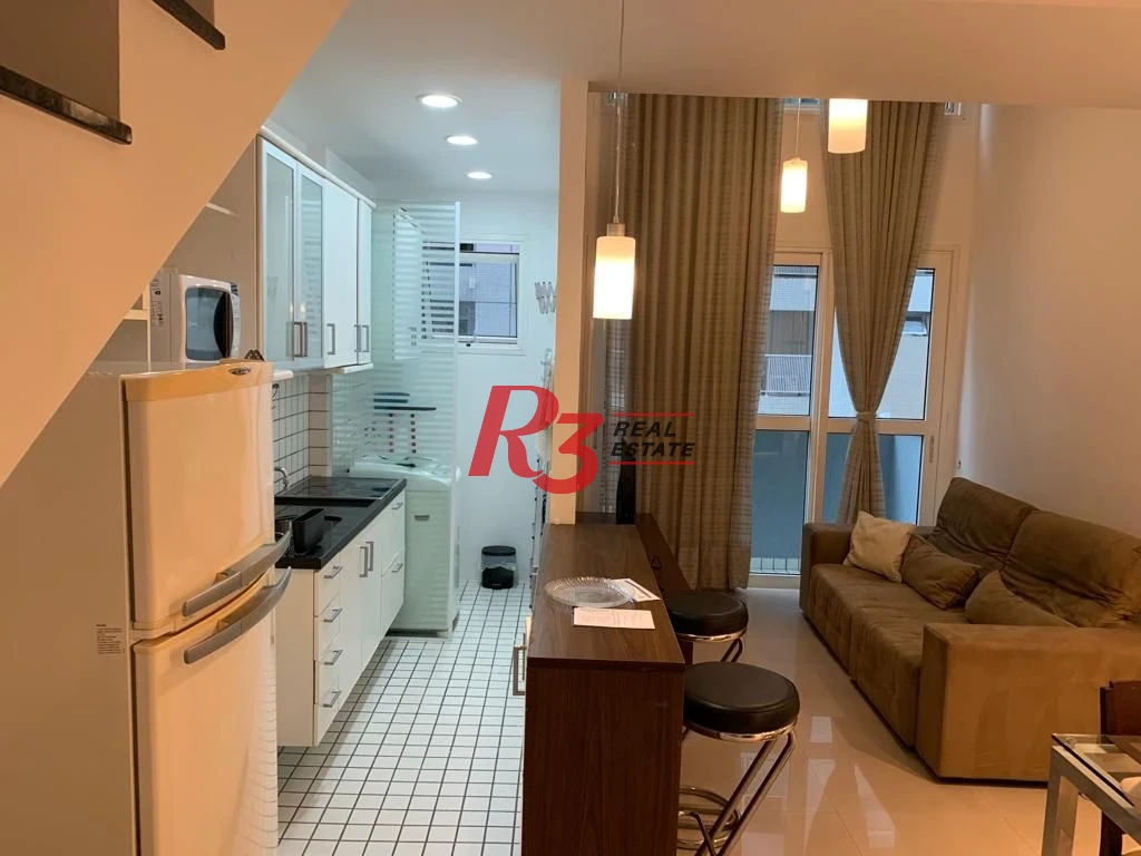 Loft com 1 dormitório, 69 m² - venda ou aluguel - Gonzaga - Santos/SP