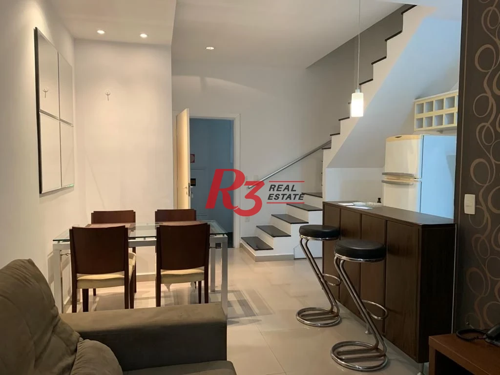 Loft com 1 dormitório, 69 m² - venda ou aluguel - Gonzaga - Santos/SP