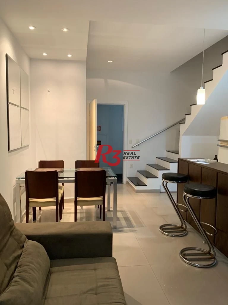 Loft com 1 dormitório, 69 m² - venda ou aluguel - Gonzaga - Santos/SP