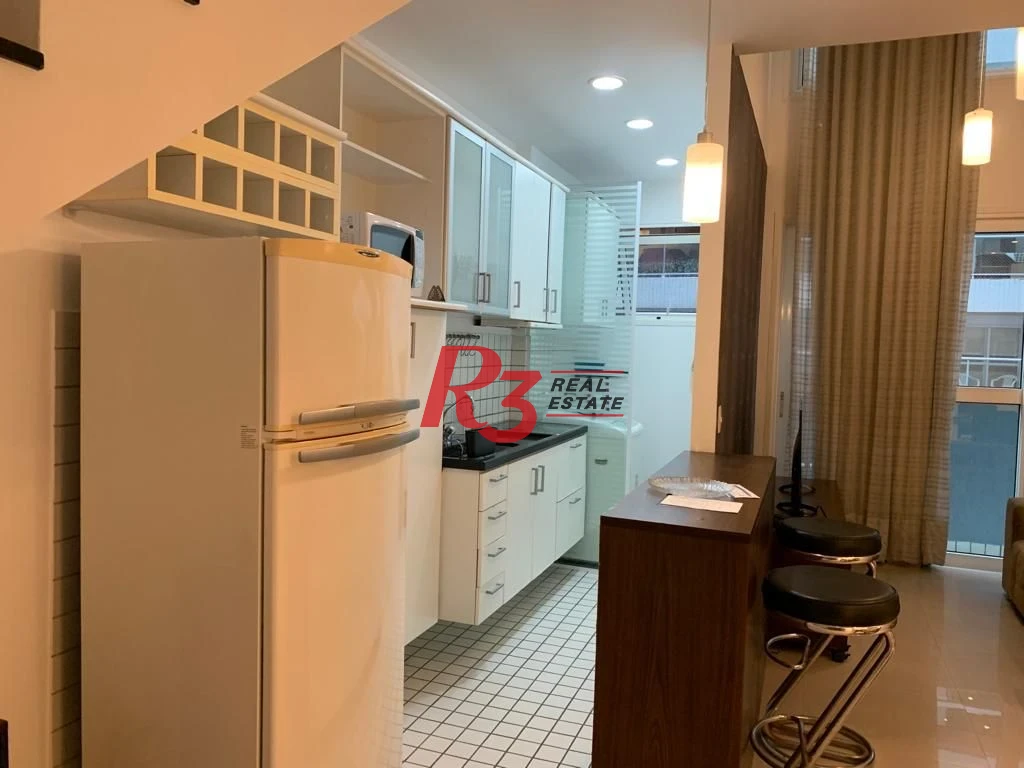 Loft com 1 dormitório, 69 m² - venda ou aluguel - Gonzaga - Santos/SP