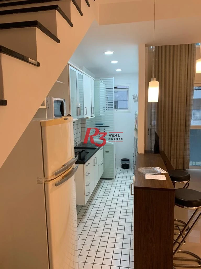 Loft com 1 dormitório, 69 m² - venda ou aluguel - Gonzaga - Santos/SP