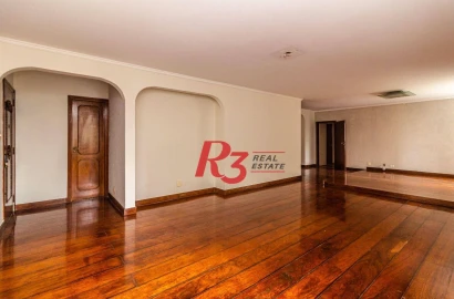 Apartamento para alugar, 240 m² por R$ 5.000,00/mês - Gonzaga - Santos/SP