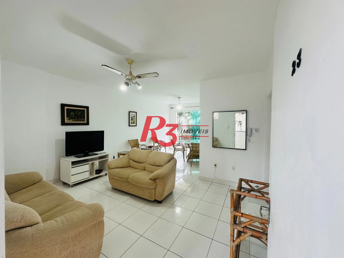 Apartamento com 2 dormitórios para alugar, 90 m² por R$ 4.500,00/mês - Boqueirão - Santos/SP