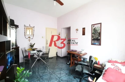 Apartamento com 1 dormitório à venda, 45 m² - Vila Matias - Santos/SP