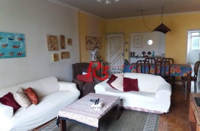 Apartamento com 3 dormitórios para alugar, 160 m² por R$ 4.600,00/mês - José Menino - Santos/SP