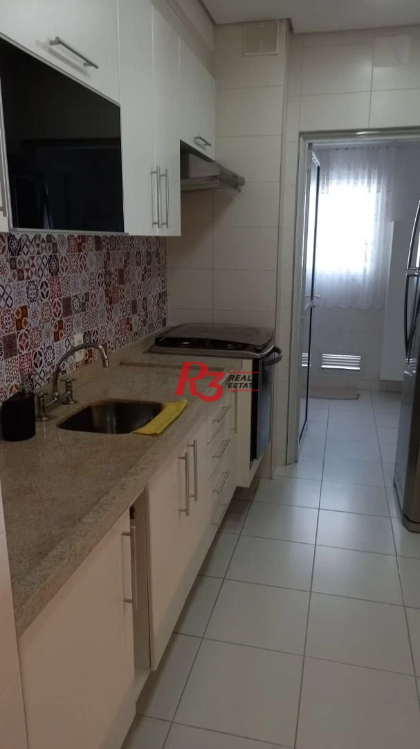 Apartamento com 3 dormitórios para alugar, 101 m² por R$ 8.100,00/mês - José Menino - Santos/SP